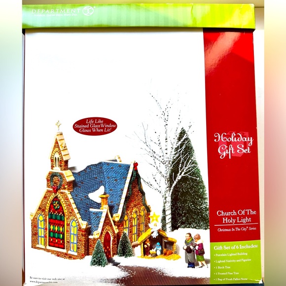 Dept 56 “Church of the Holy Night” Holiday Gift Set, Retired 2003, NWOT - Picture 2 of 7